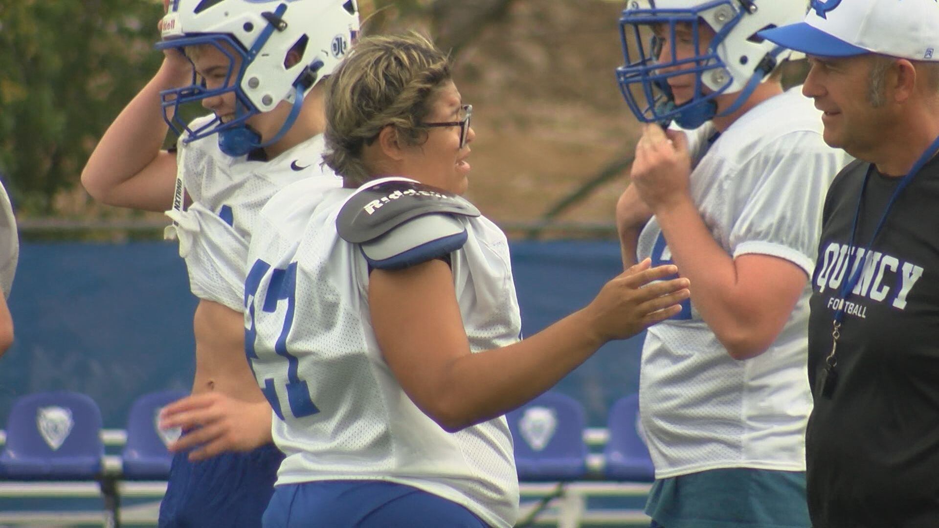 Quincy High Freshman Ariana Velasquez Joins Football Team
