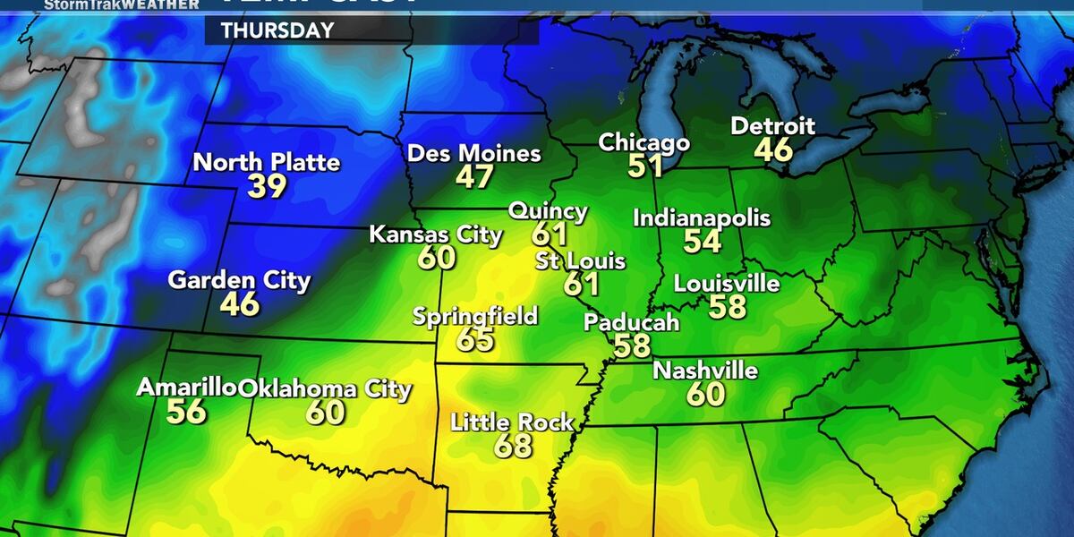 Wgem Map Warmer temps coming