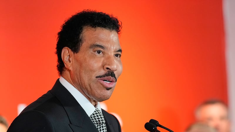 Lionel Richie speaks during a cultural reception with Britain's King Charles III and Queen...
