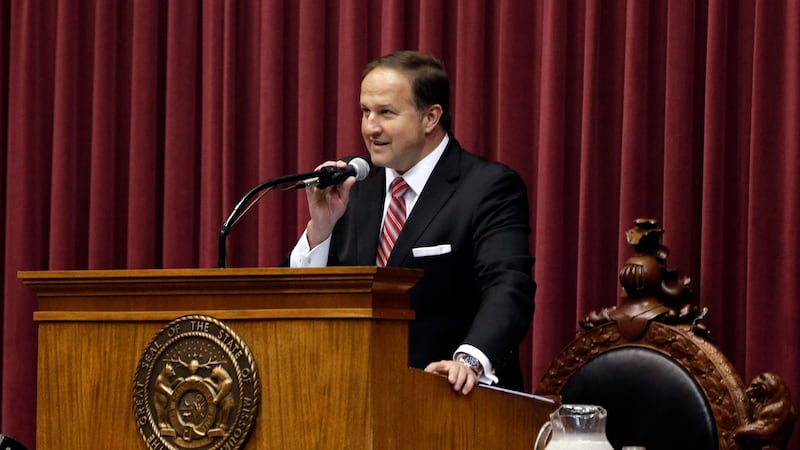 FILE - Missouri House Speaker John Diehl addresses the body for the final time, Friday, May...
