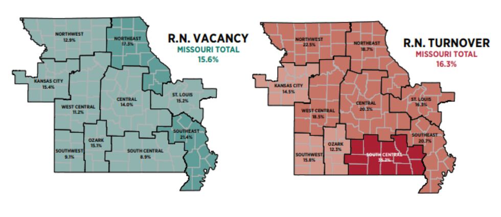 Missouri R.N. Vacancy and turnover