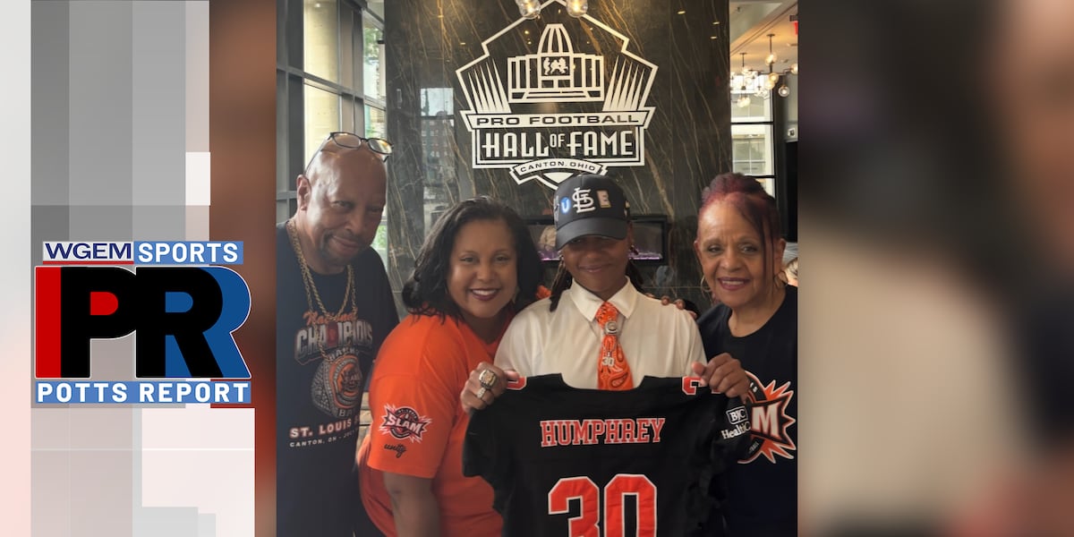 St. Louis Slam's Humphrey takes her place in Pro Football Hall of Fame