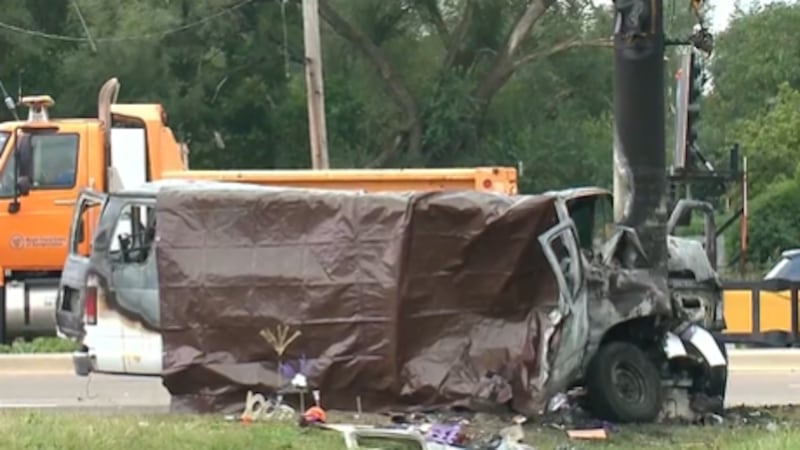 Teen killed, several injured after fiery van crash.