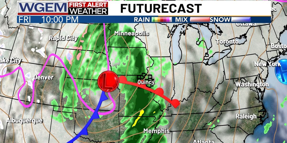 Tracking Spring-like weather