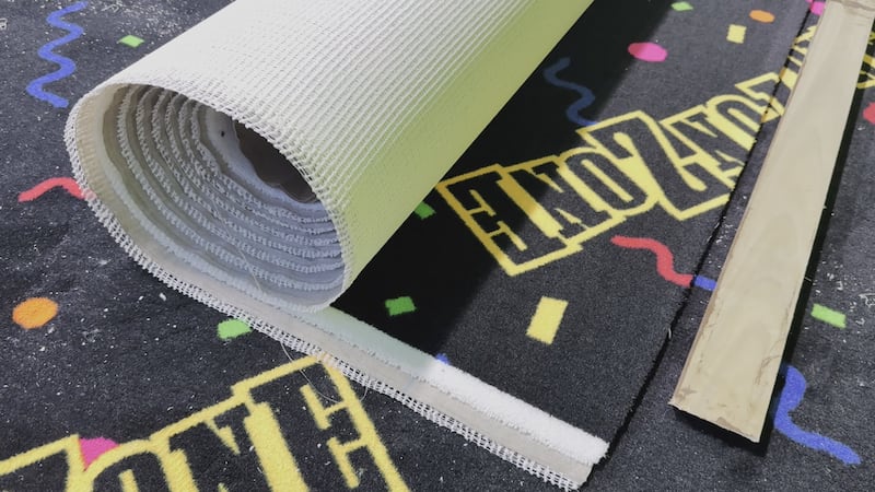 Pizza Ranch has recently put down the company’s FunZone Arcade carpet.