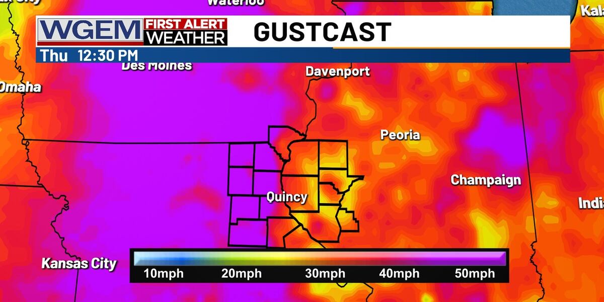 Wgem Map First Alert Tracking Gusty Wind