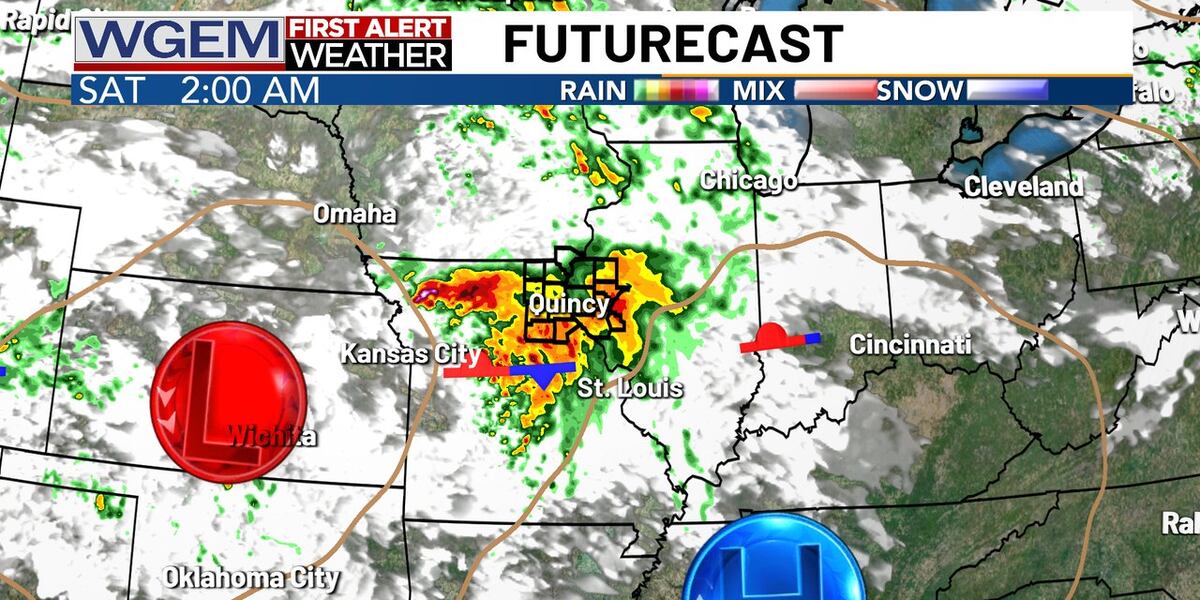 Wgem Map New data indicates rain