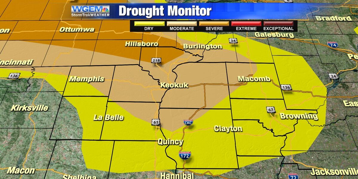 Wgem Map A dry forecast will worsen drought conditions