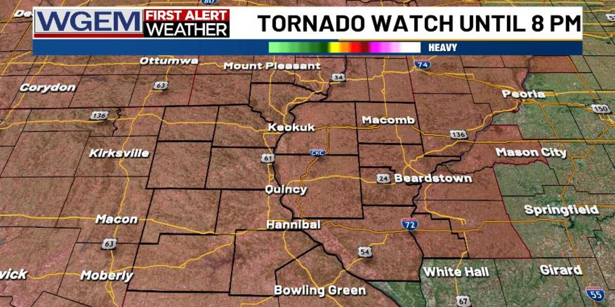 Wgem Map First Alert Weather Day: Tornado Watch In Effect Through 8 PM