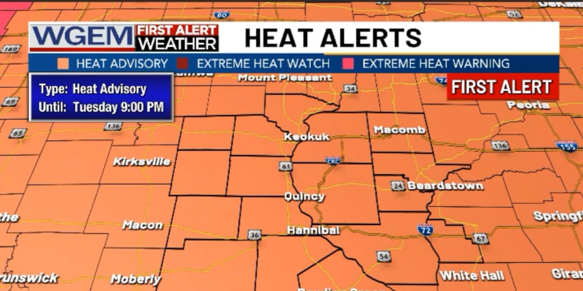 Wgem Map Uncomfortable heat and humidity continue on into new work week