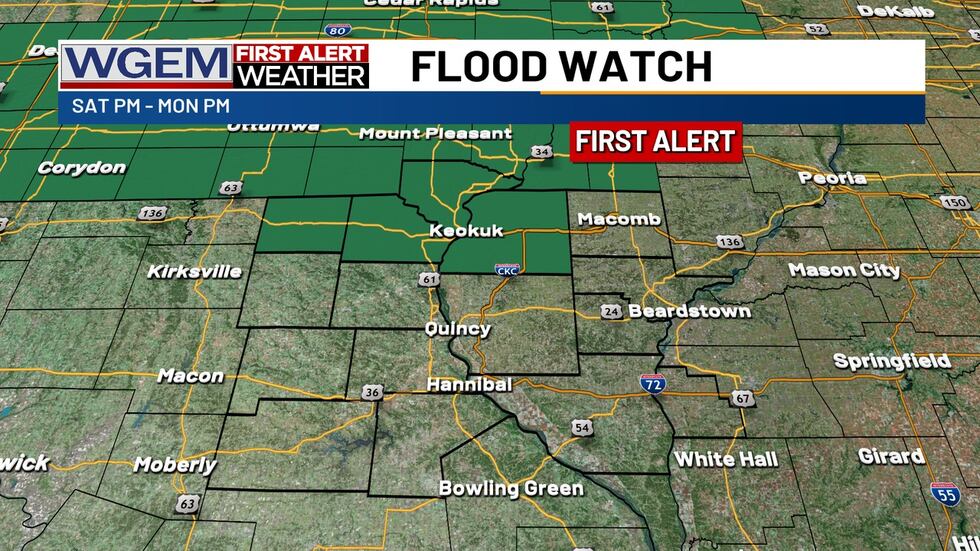 Wgem Map Hot and humid conditions with areas of heavy rainfall