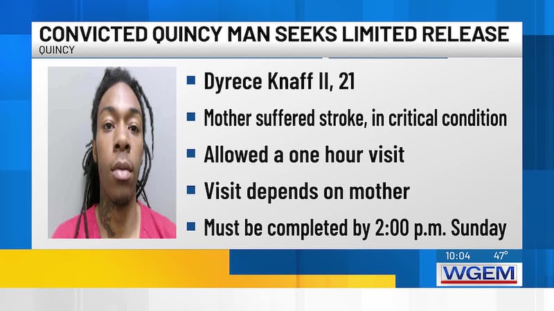 Knaff’s mother recently suffered a severe stroke and is in critical condition at a hospital.