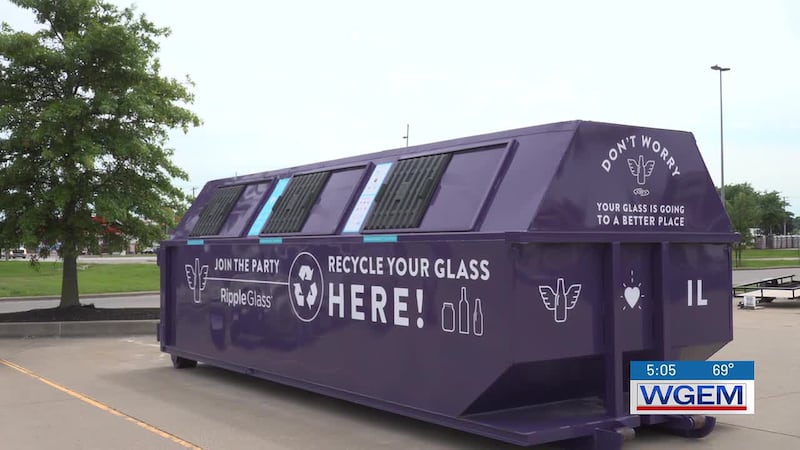 In the first year, 41 tons of glass has been recycled.