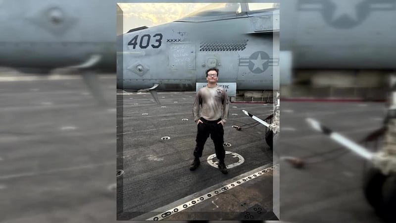 A sailor deployed on the USS Abraham Lincoln returned home after 10 months to find his...