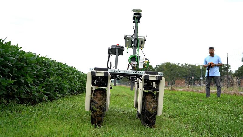 Researchers at Southern Illinois University Carbondale are testing drones that can spot crop...