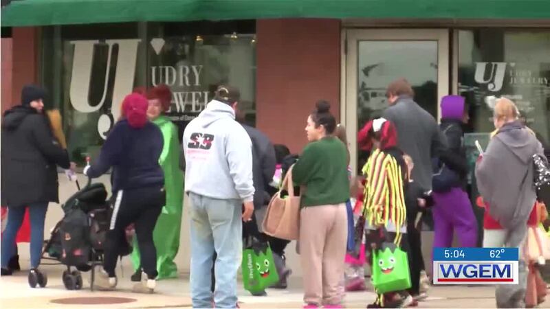 More than 40 downtown businesses will open their doors to hand out candy and goodies.