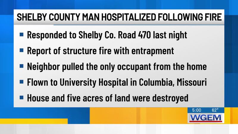 Firefighters reported a neighbor pulled the only occupant, a man, from the home.